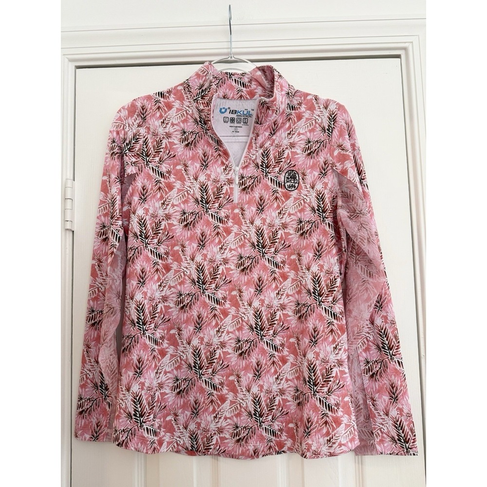 Ibkul Peach Briana Branches UPF50+ Sun Shirt Small Jonathan's Landing